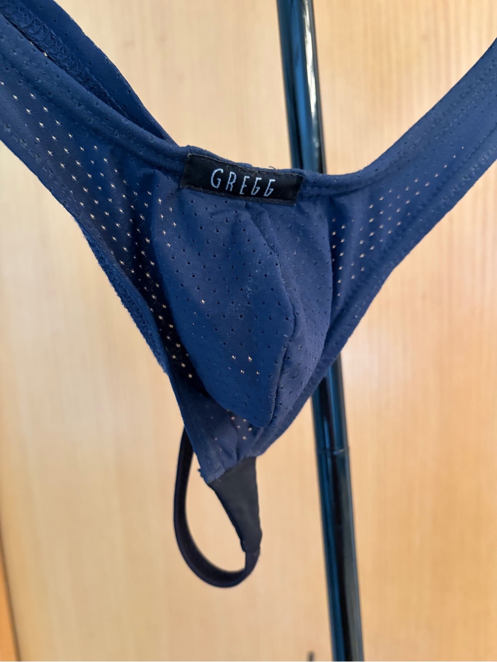 Gregg Navy Perforated Men's Thong - Lightweight Athletic Support